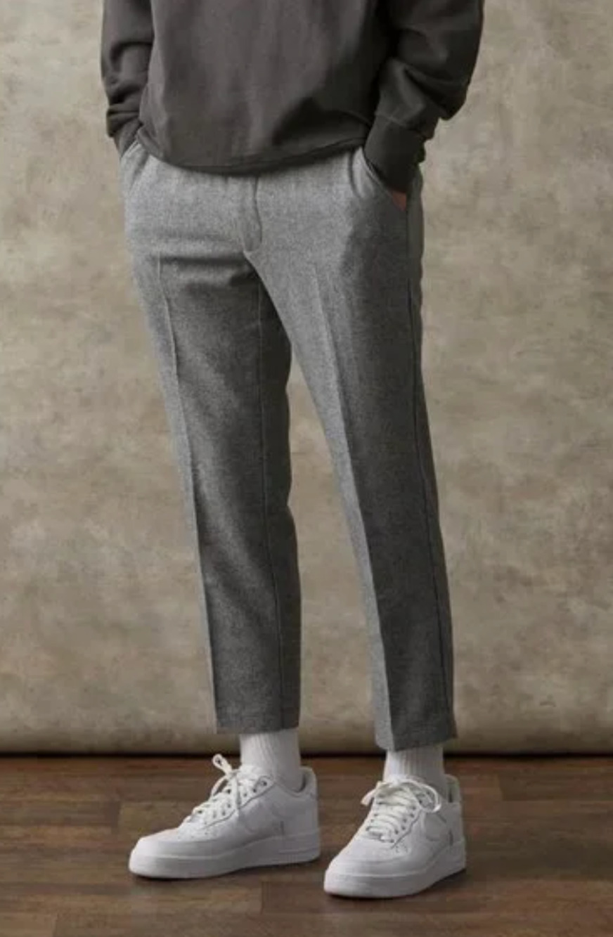 I Love Ugly Japanese Slim Cropped Straight Kobe Pants Gray Wool Size XXLarge 2XL